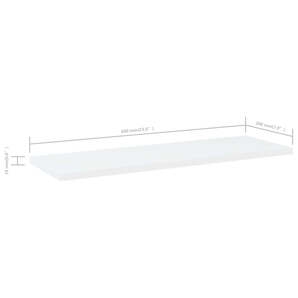 Panneaux de bibliothèque 4 pcs blanc bois d’ingénierie - XIOS
