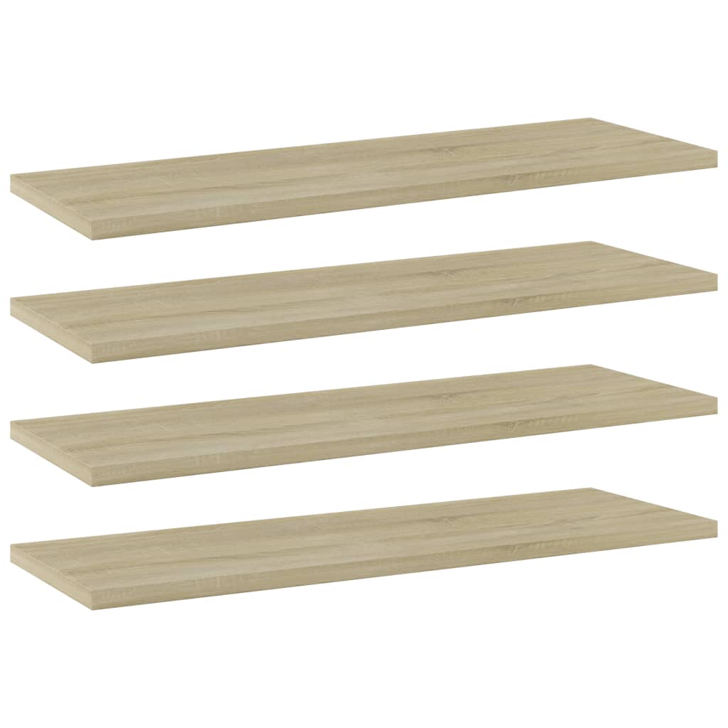 Panneau de bibliothèque 4pcs Chêne sonoma 60x20x1,5cm Aggloméré - XIOS