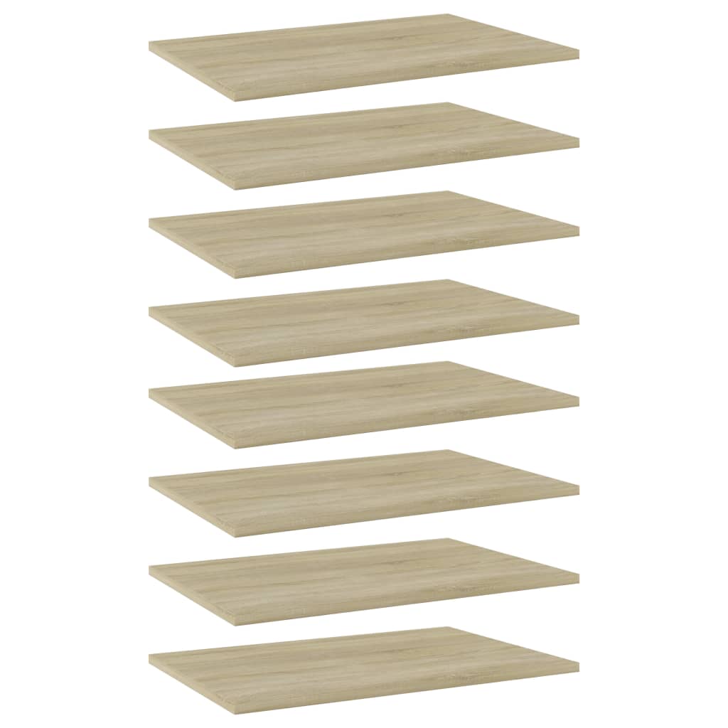 Panneau de bibliothèque 8pcs Chêne sonoma 60x40x1,5cm Aggloméré - XIOS