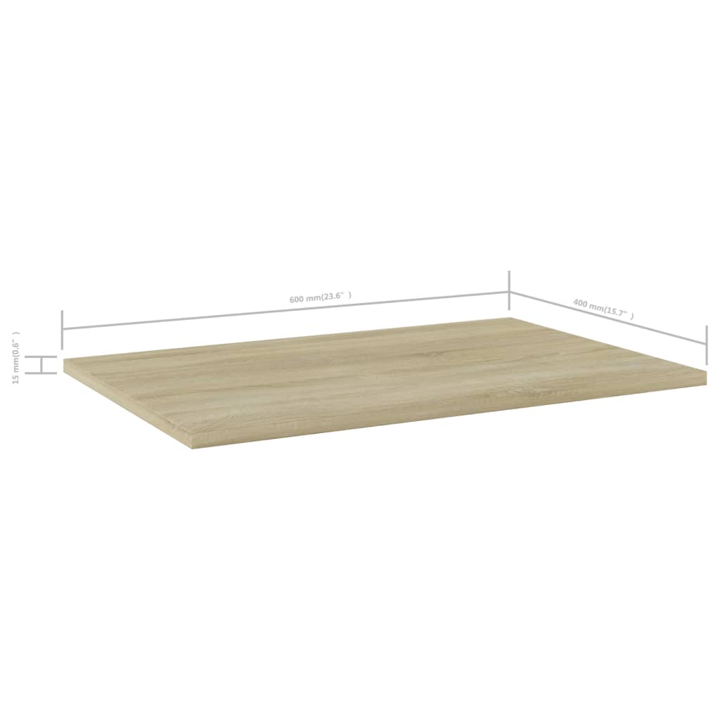 Panneau de bibliothèque 8pcs Chêne sonoma 60x40x1,5cm Aggloméré - XIOS