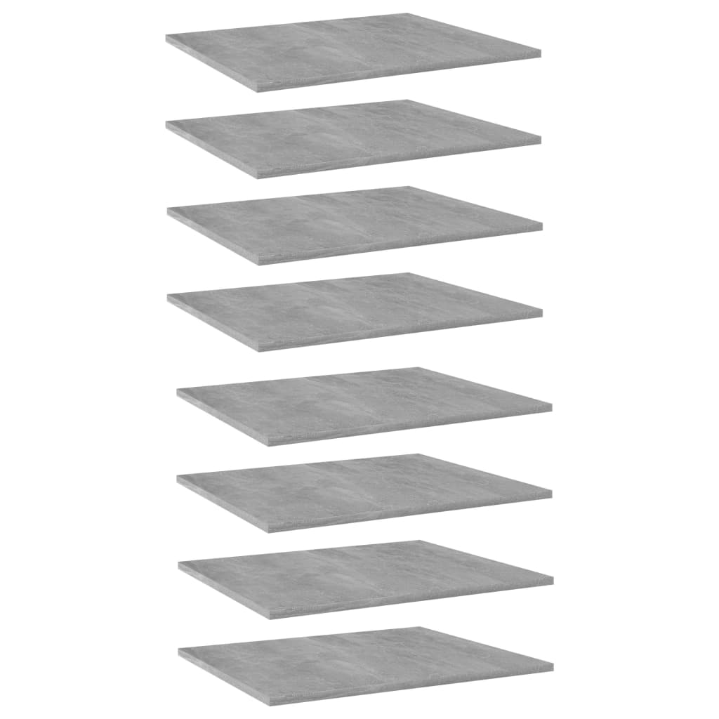 Panneaux de bibliothèque 8 pcs Gris béton 60x50x1,5cm Aggloméré - XIOS