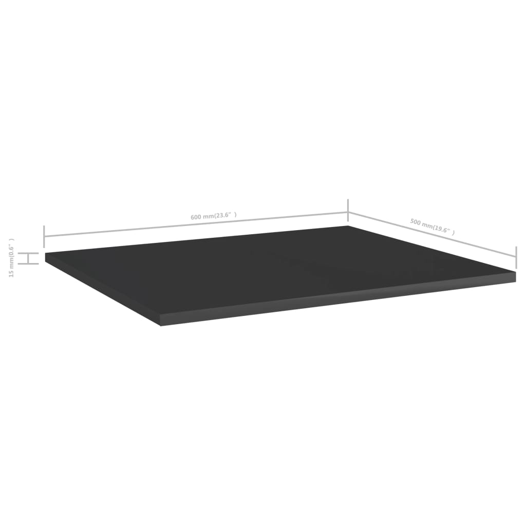 Panneaux de bibliothèque 8 pcs noir brillant bois d’ingénierie - XIOS