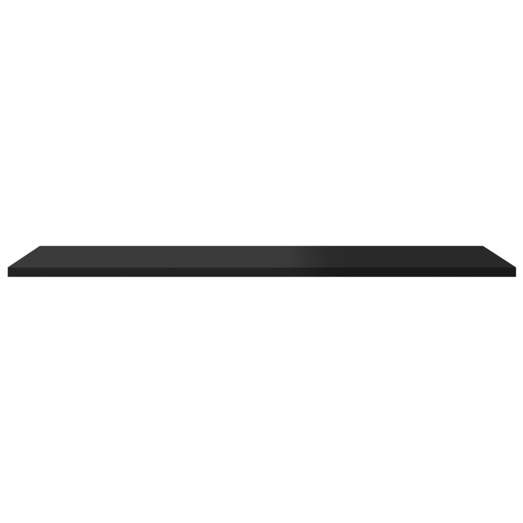 Panneaux bibliothèque 8 pcs Noir brillant 80x30x1,5cm Aggloméré - XIOS