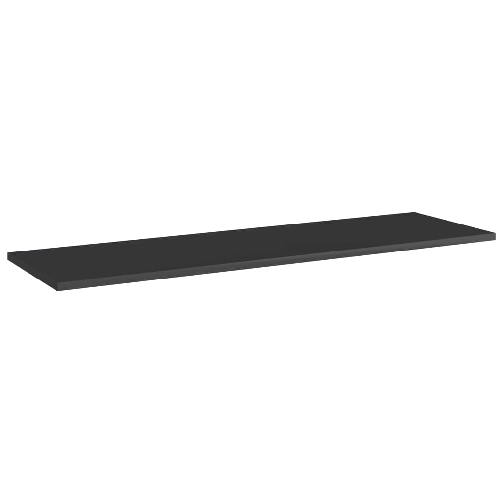 Panneaux bibliothèque 8pcs Noir brillant 100x30x1,5cm Aggloméré