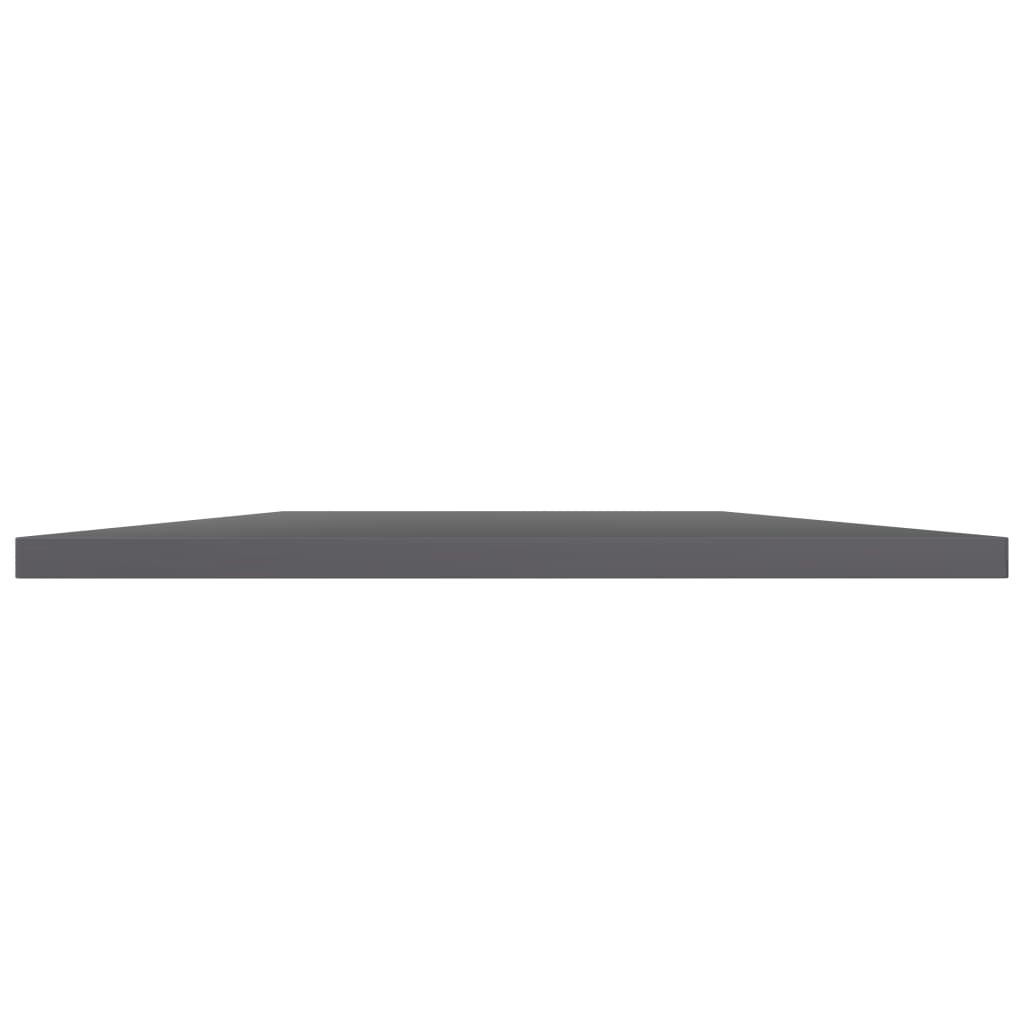Panneaux bibliothèque 4pcs Gris brillant 100x40x1,5cm Aggloméré