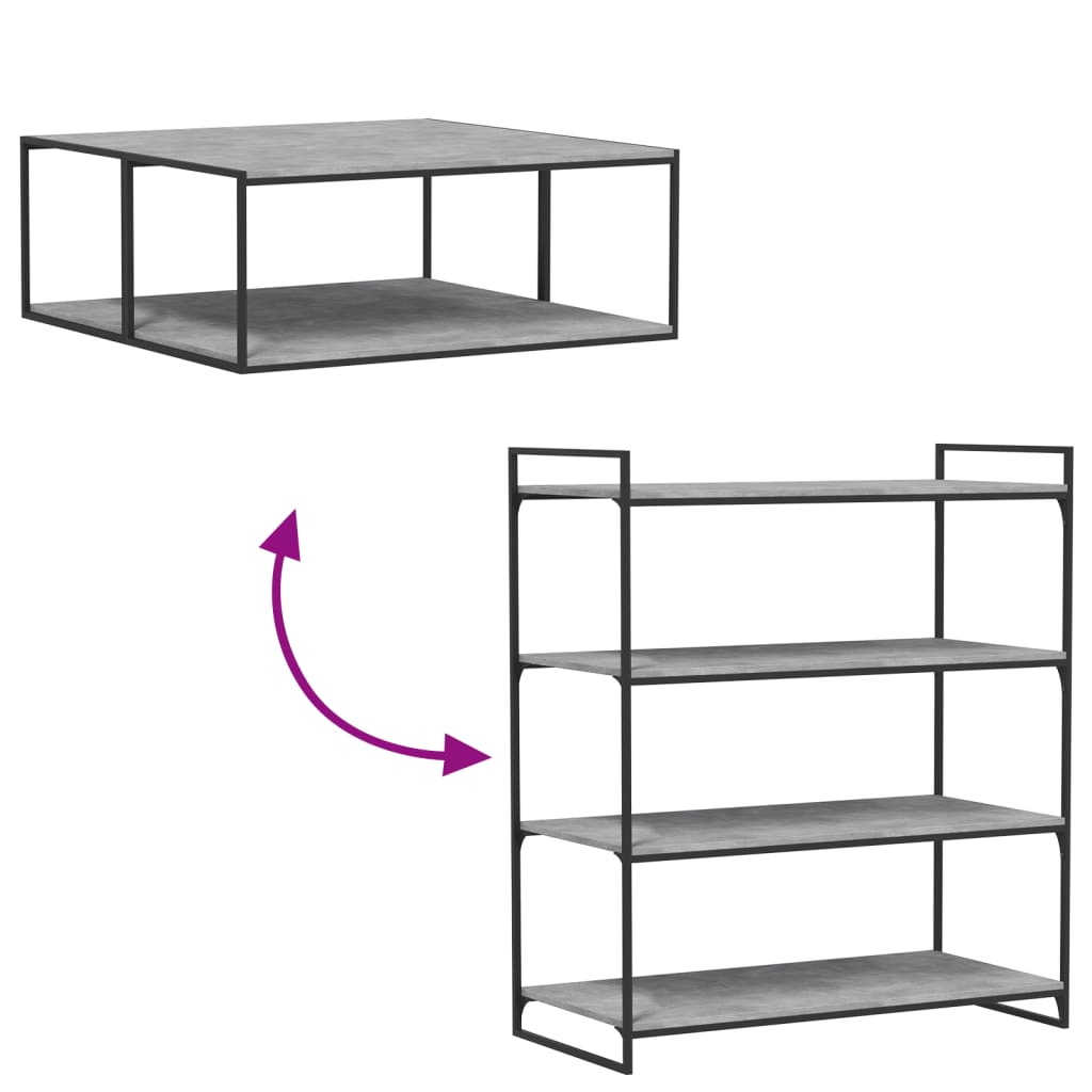Panneaux de bibliothèque 4 pcs gris béton bois d’ingénierie - XIOS