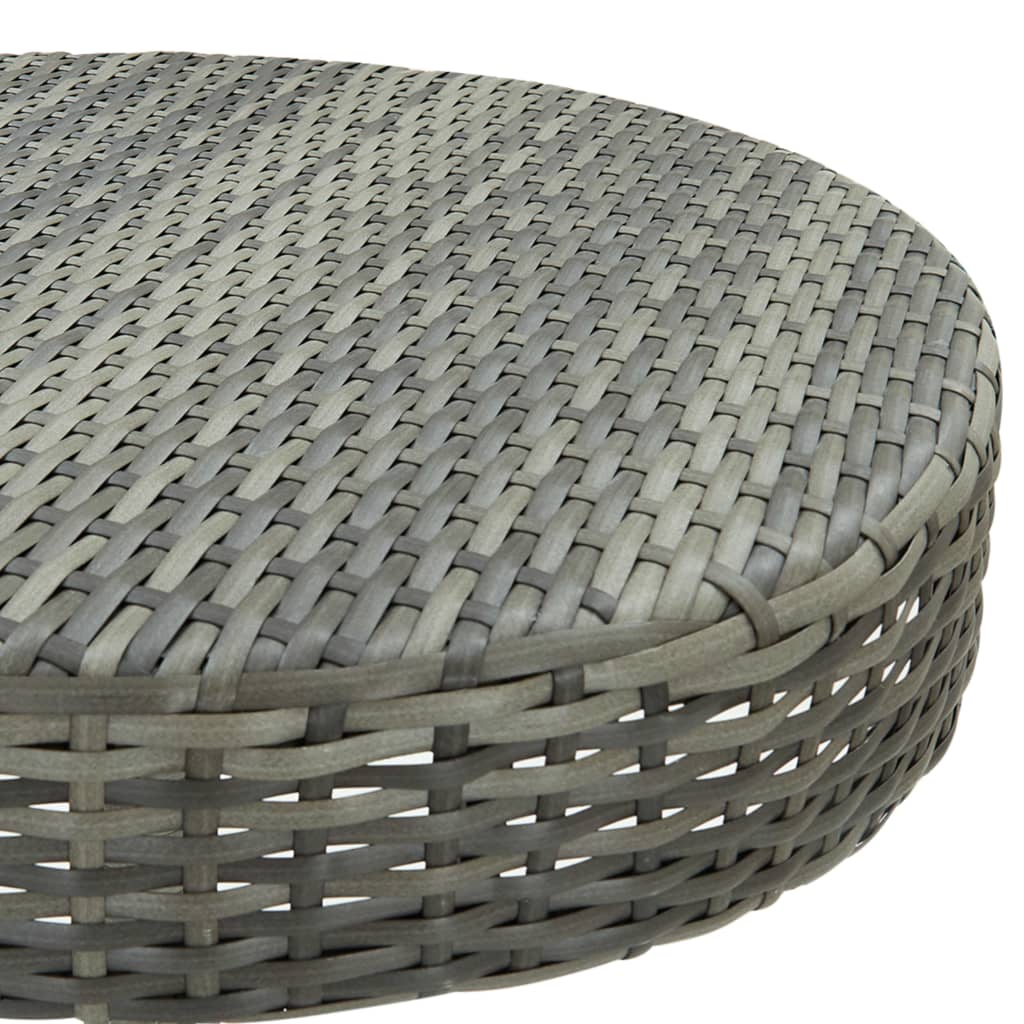 Ensemble de bar de jardin 3 pcs et coussins Résine tressée Gris