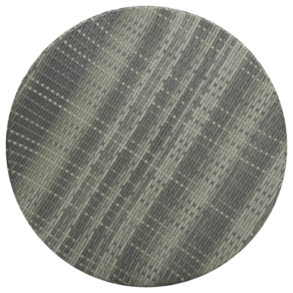 Ensemble de bar de jardin 5 pcs et coussins Résine tressée Gris