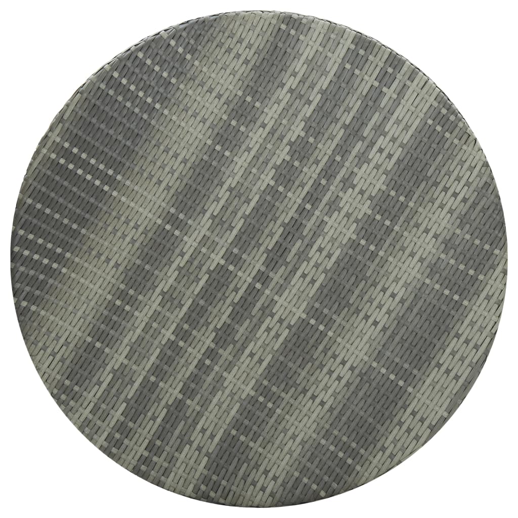 Ensemble de bar de jardin 5 pcs et coussins Résine tressée Gris