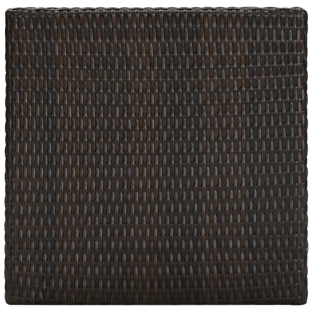 Ensemble de bar de jardin 3 pcs coussins Résine tressée Marron