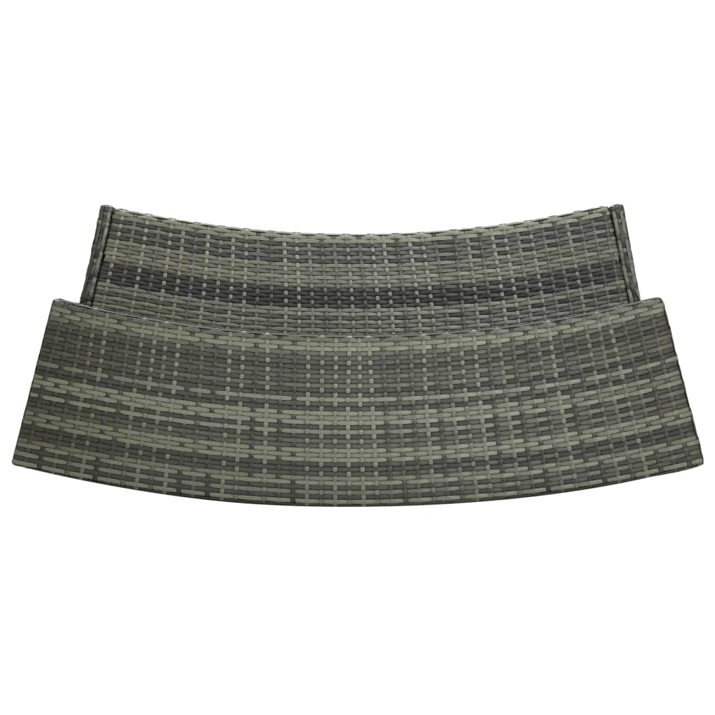 Ensemble de bar de jardin avec coussins 4 pcs Gris