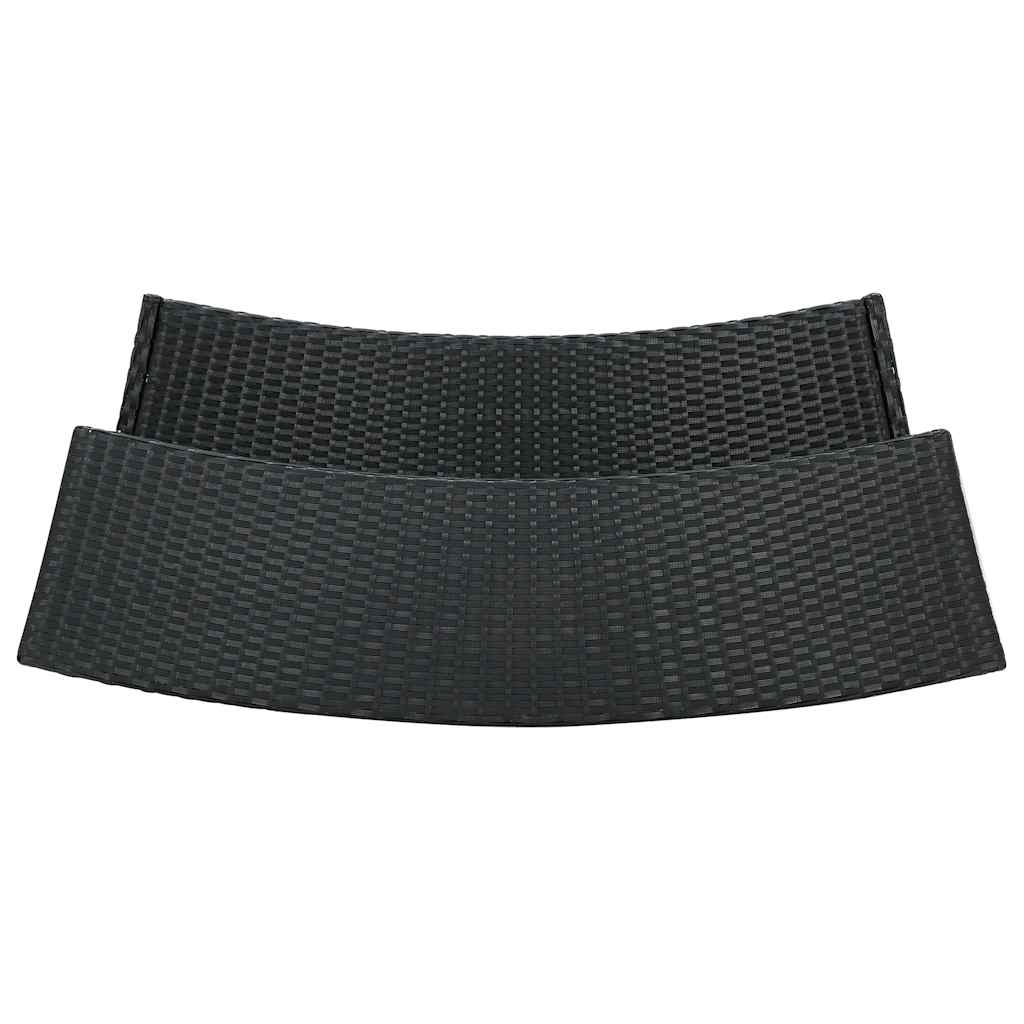 Ensemble de bar de jardin avec coussins 3 pcs Noir