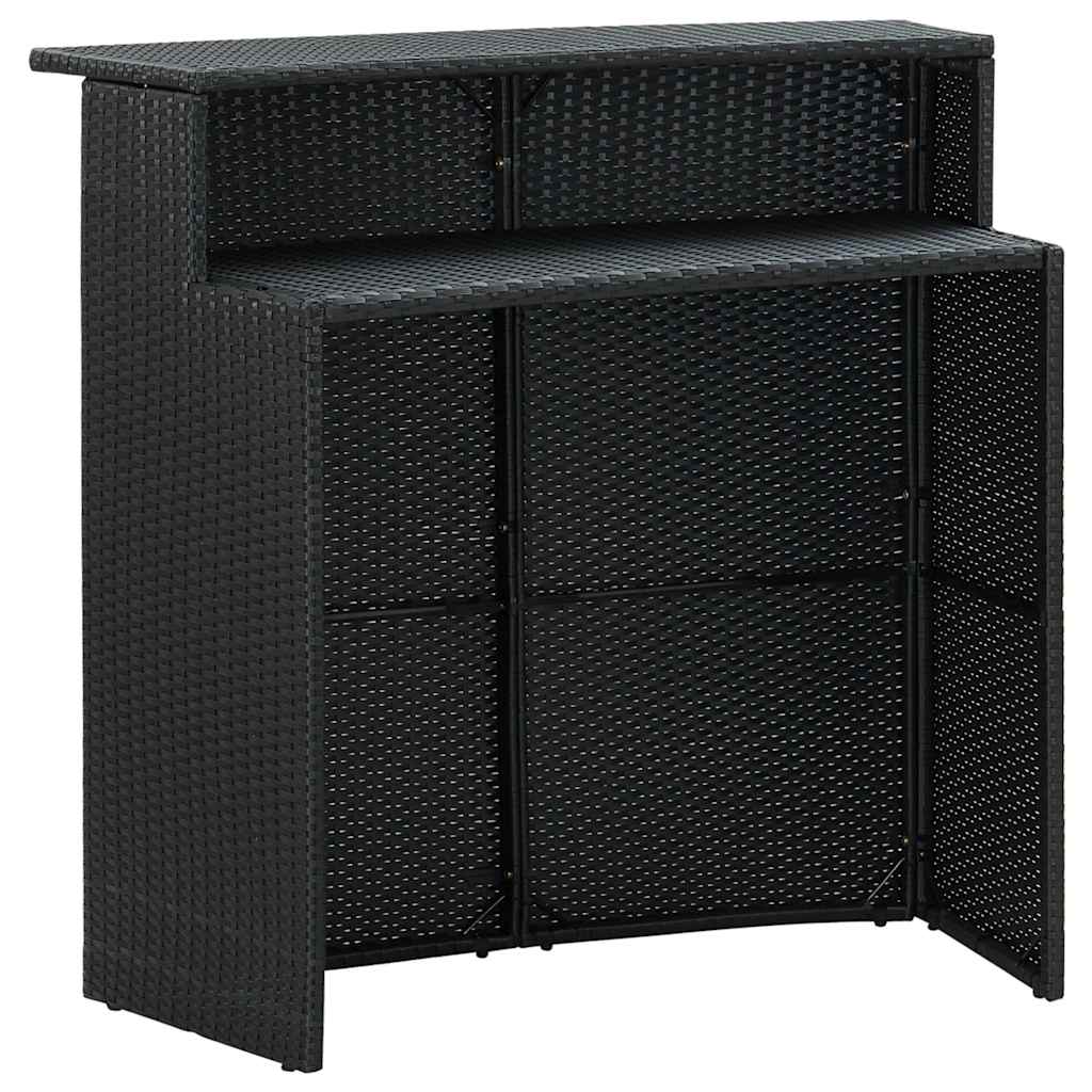 Ensemble de bar de jardin avec coussins 5 pcs Noir