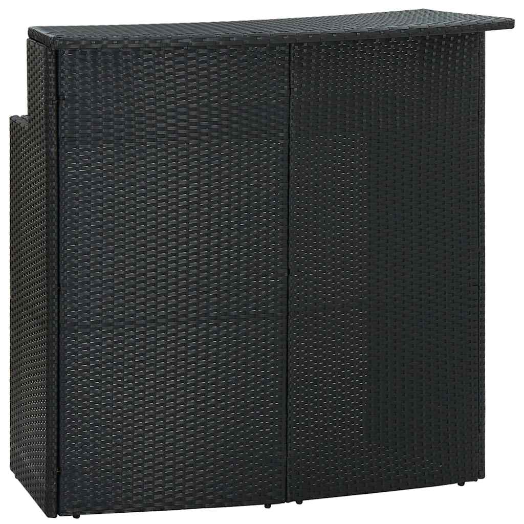 Ensemble de bar de jardin avec coussins 5 pcs Noir