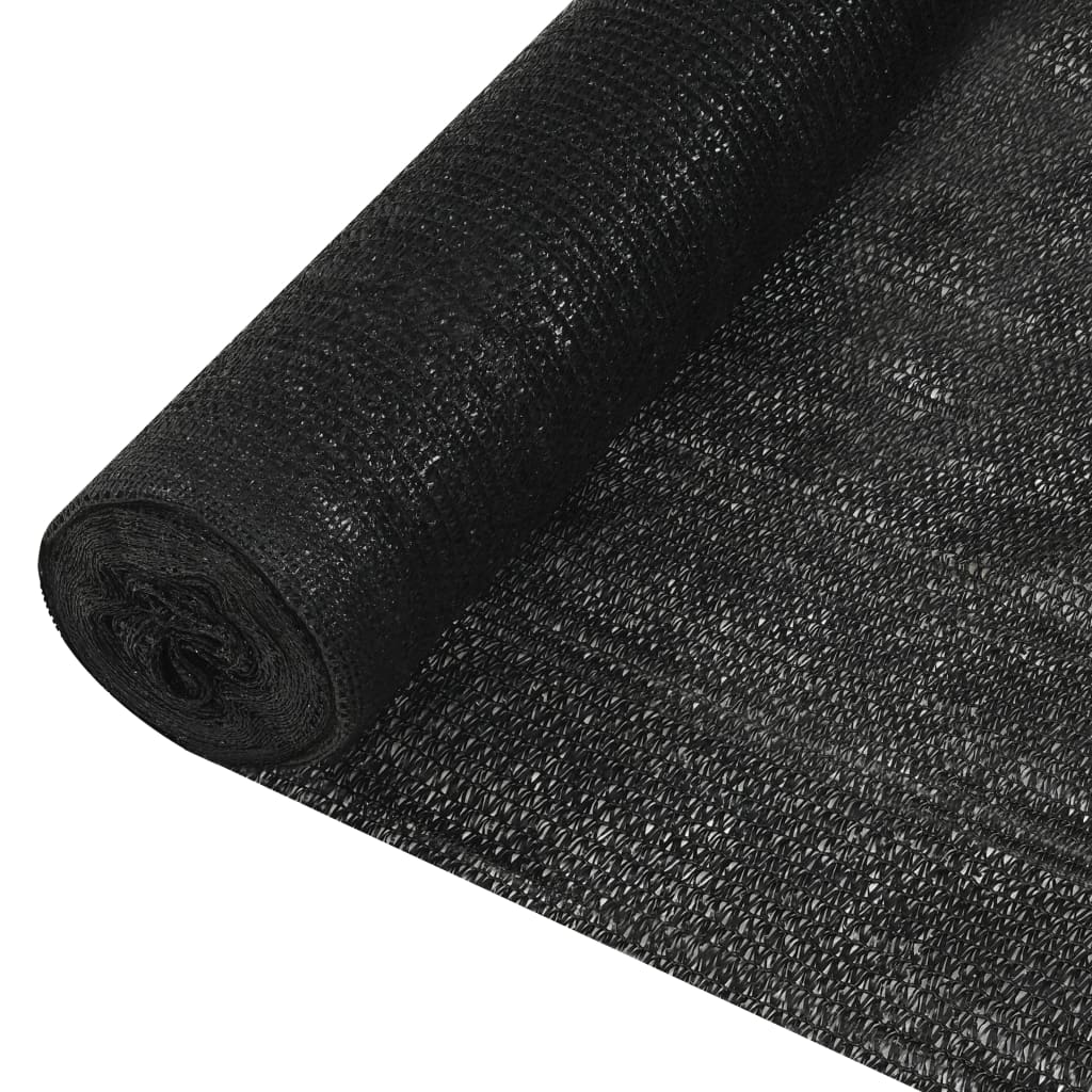 Filet brise-vue Noir 1,8x10 m PEHD 150 g/m² Parasols & voiles d'ombrage vidaXL
