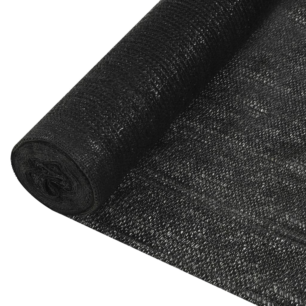 Filet brise-vue Noir 3,6x50 m PEHD 150 g/m² Parasols & voiles d'ombrage vidaXL