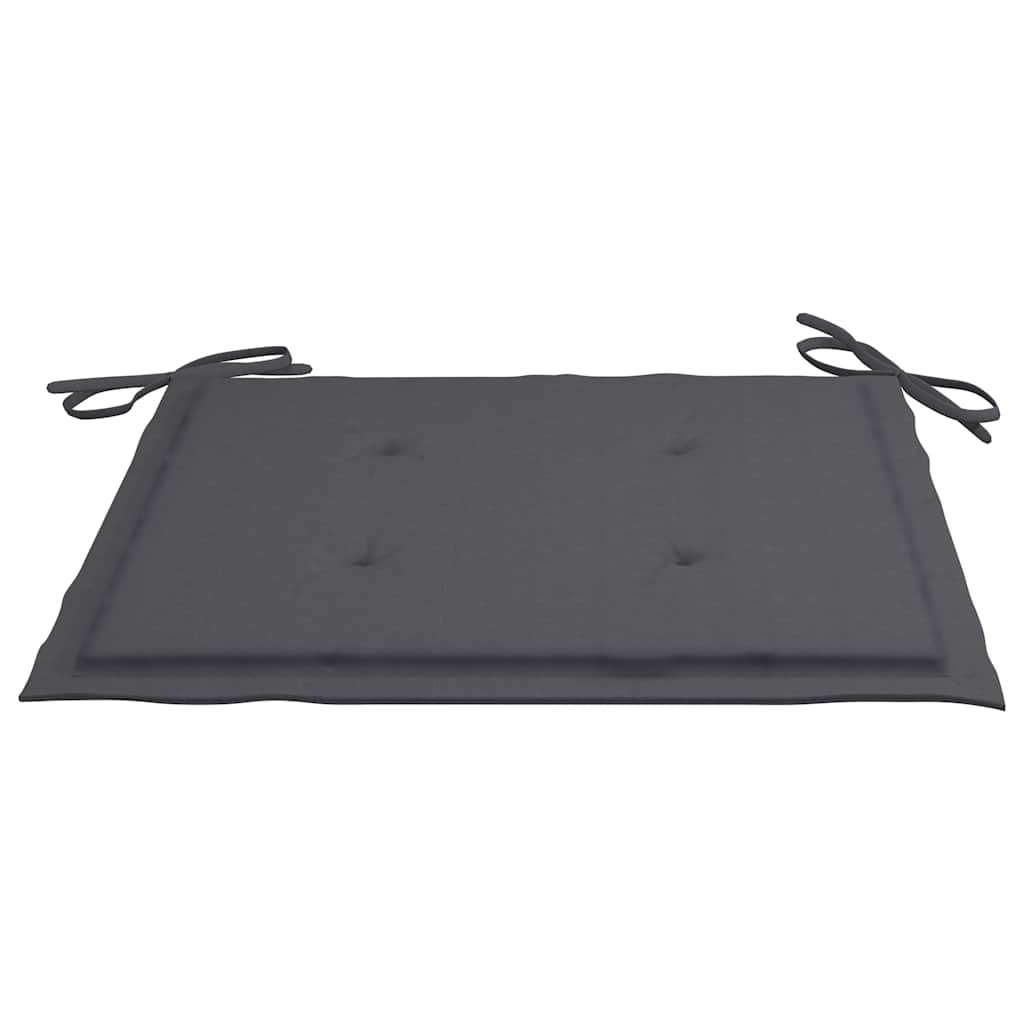 Chaises de jardin lot de 2 et coussins anthracite Bois de teck Chaises de jardin vidaXL
