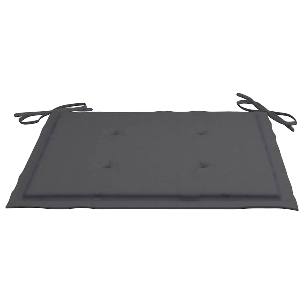 Ensemble à manger d'extérieur pliable avec coussin 3 pcs Teck