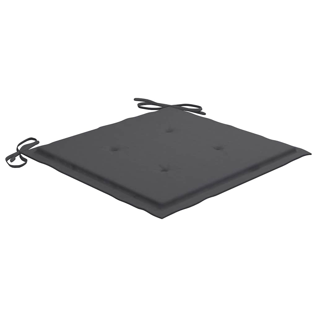 Ensemble à manger d'extérieur pliable avec coussin 3 pcs Teck