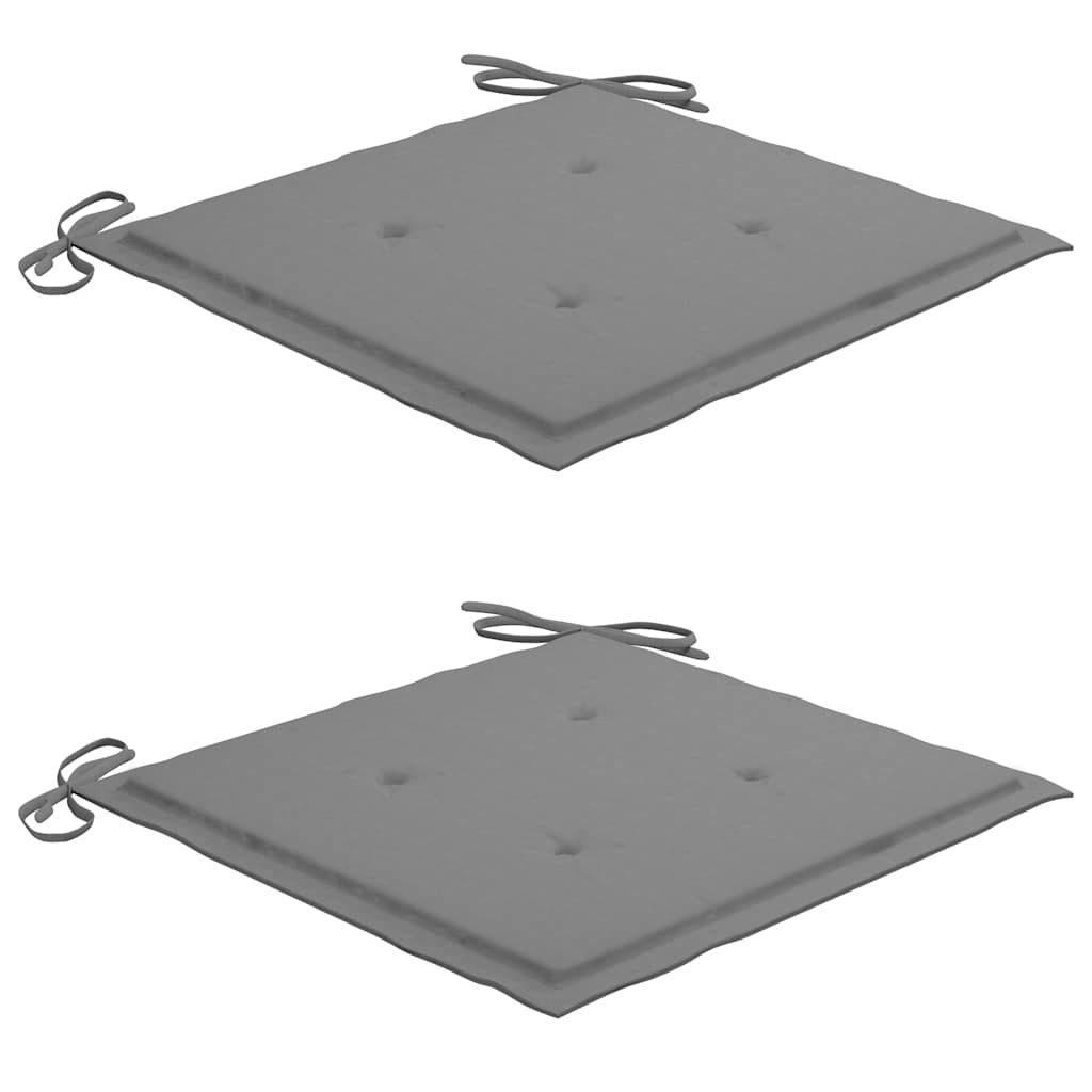 Ensemble à manger d'extérieur pliable avec coussin 3 pcs Teck