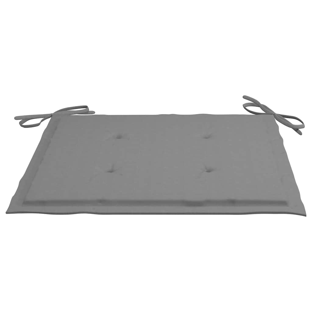 Ensemble à manger d'extérieur pliable avec coussin 3 pcs Teck