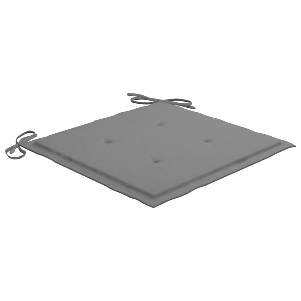 Ensemble à manger d'extérieur pliable avec coussin 3 pcs Teck
