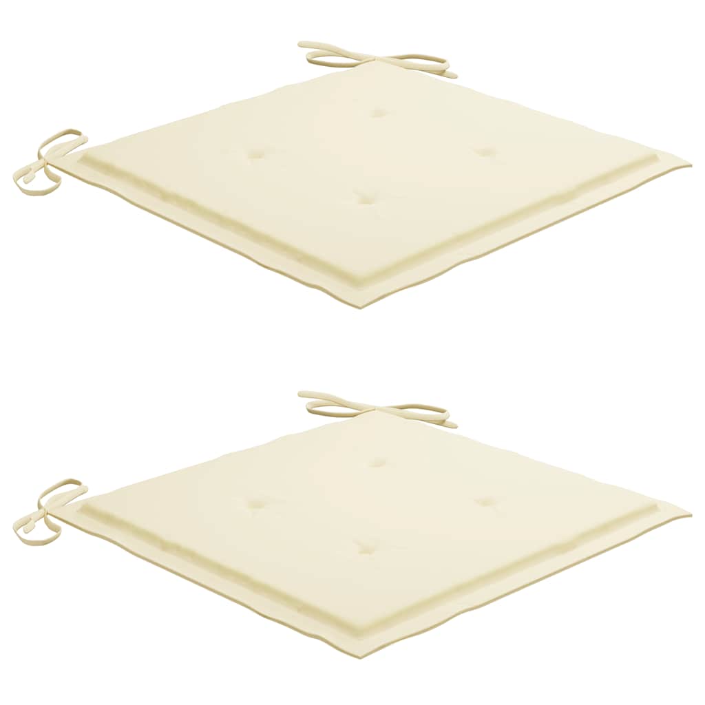 Ensemble à manger d'extérieur pliable avec coussin 3 pcs Teck