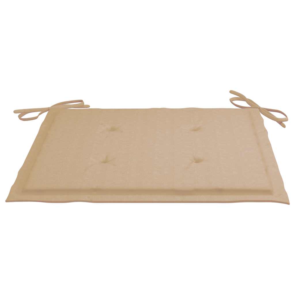 Ensemble à manger d'extérieur pliable avec coussin 3 pcs Teck