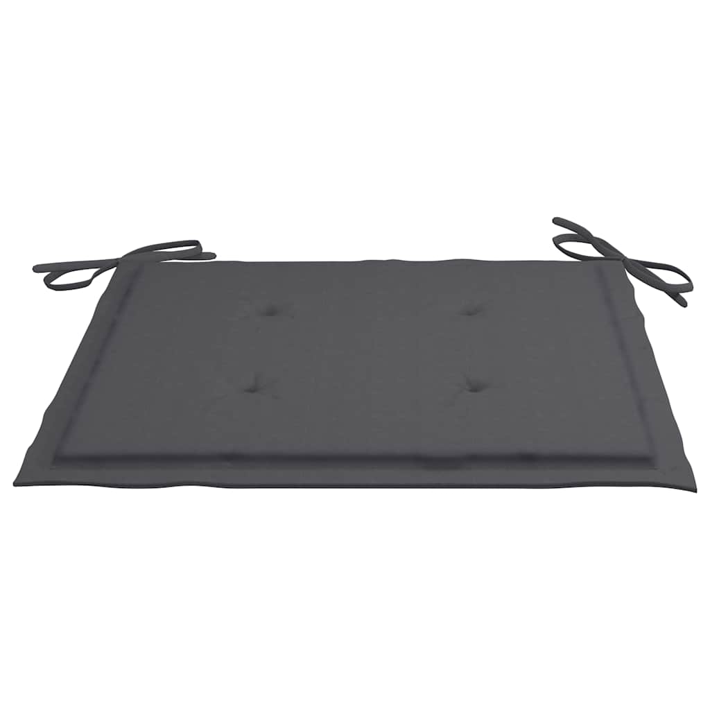 Ensemble à manger d'extérieur pliable avec coussin 3 pcs Teck