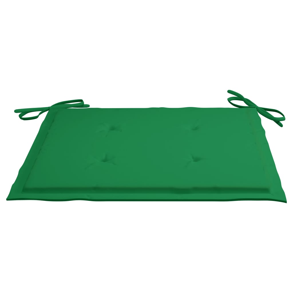 Ensemble à manger d'extérieur pliable avec coussin 3 pcs Teck