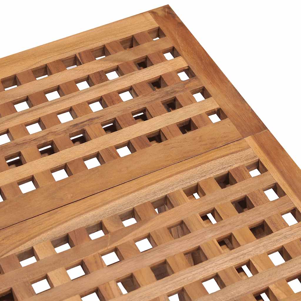 Ensemble à manger d'extérieur pliable avec coussin 3 pcs Teck