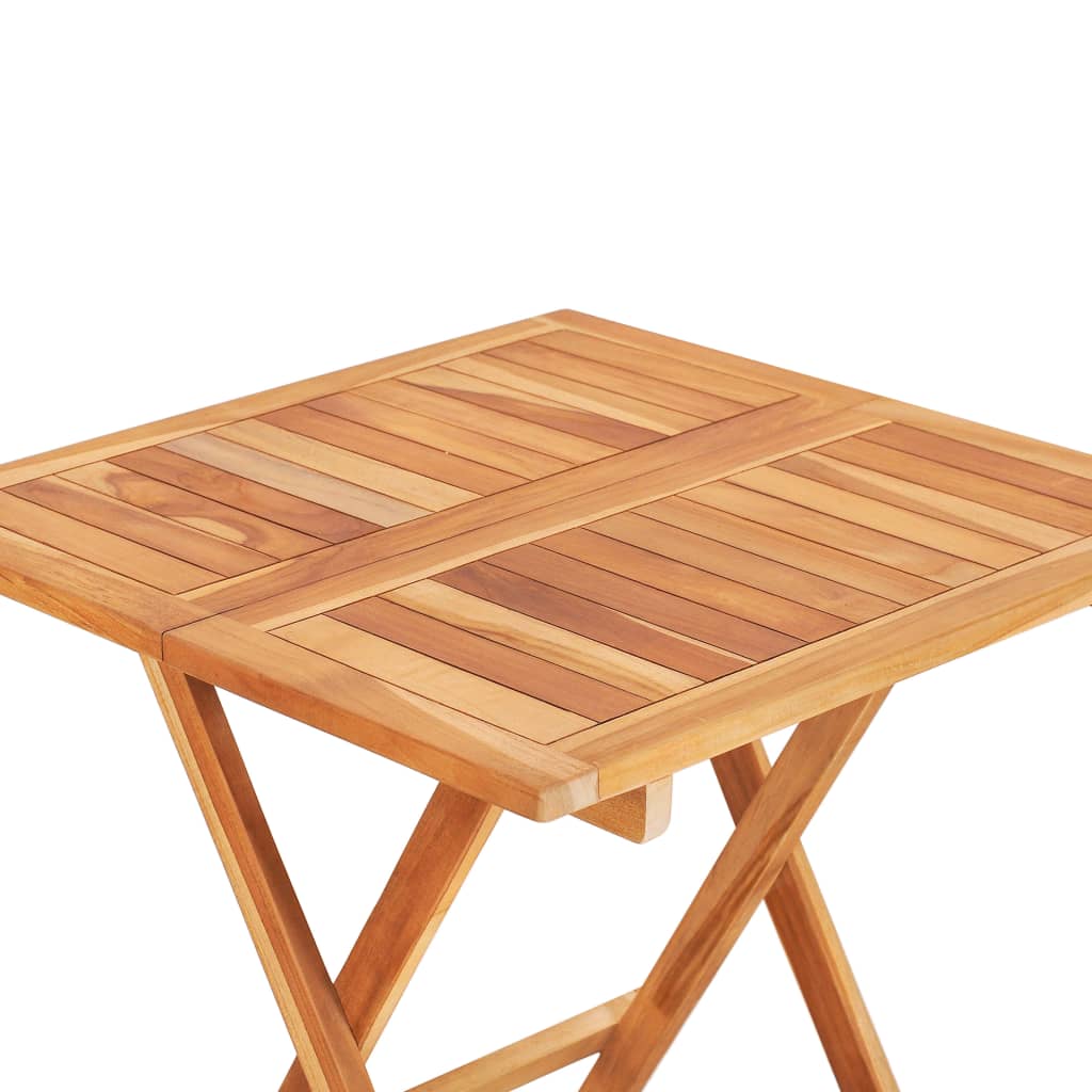 Ensemble de bistro 3 pcs avec coussins vert Bois de teck massif