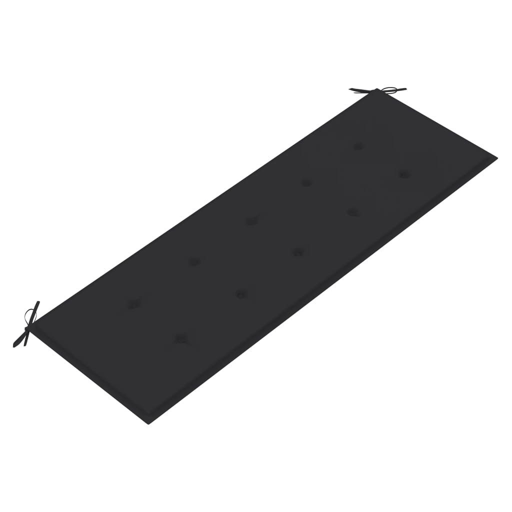 Banc de jardin empilable et coussin 159 cm Bois de teck massif Bancs de jardin vidaXL