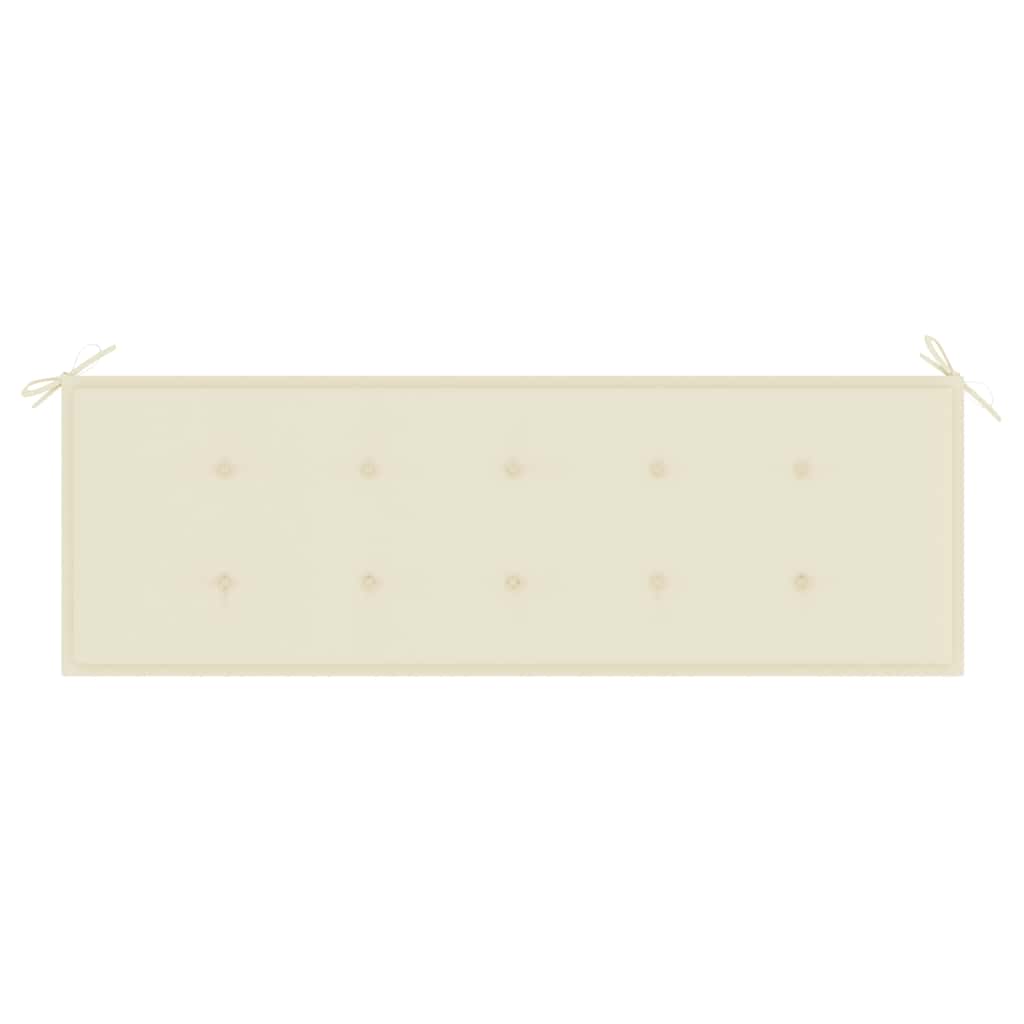Banc de jardin empilable et coussin 159 cm Bois de teck massif Bancs de jardin vidaXL