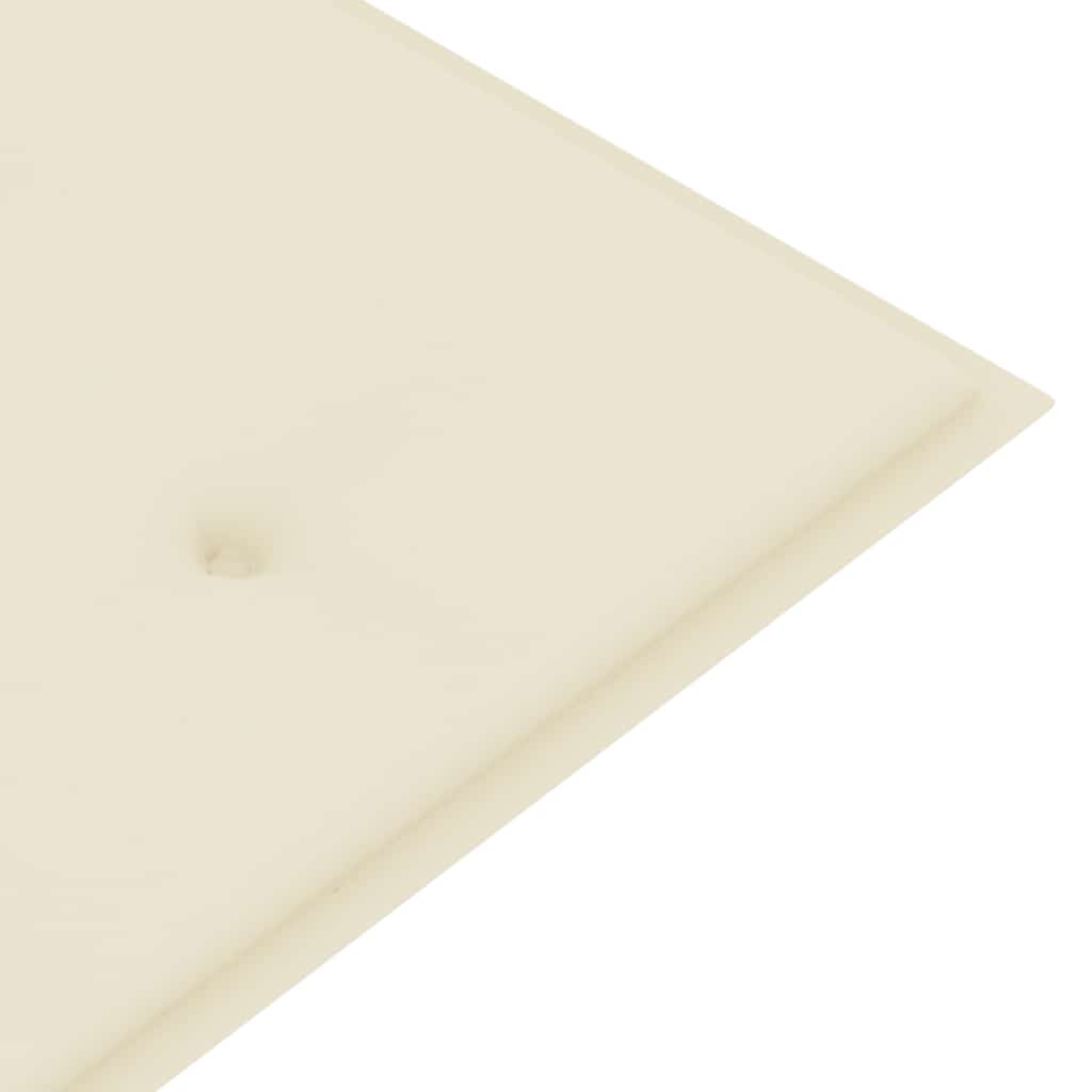 Banc de jardin empilable et coussin 159 cm Bois de teck massif Bancs de jardin vidaXL