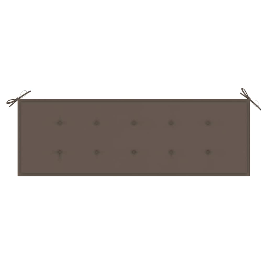 Banc de jardin empilable et coussin 159 cm Bois de teck massif Bancs de jardin vidaXL