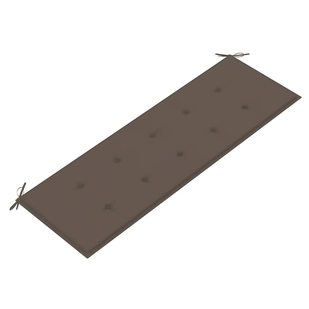 Banc de jardin empilable et coussin 159 cm Bois de teck massif Bancs de jardin vidaXL