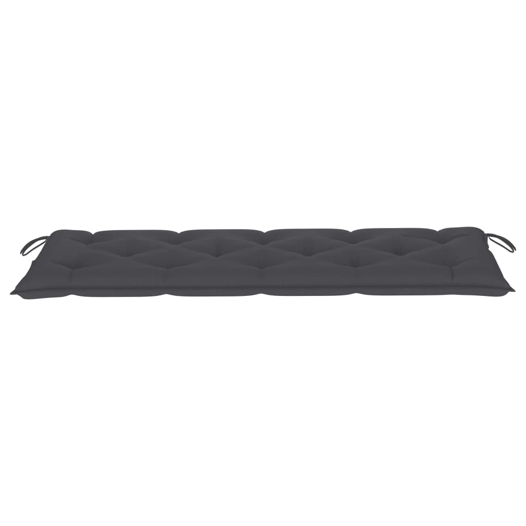 Banc de jardin empilable et coussin 159 cm Bois de teck massif Bancs de jardin vidaXL