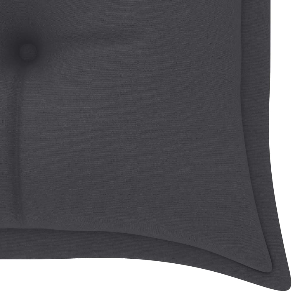 Banc de jardin empilable et coussin 159 cm Bois de teck massif Bancs de jardin vidaXL