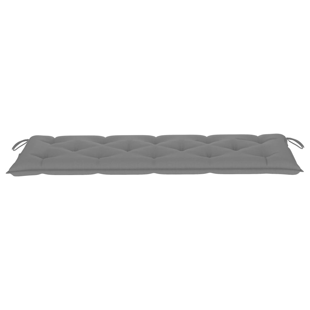 Banc de jardin empilable et coussin 159 cm Bois de teck massif Bancs de jardin vidaXL