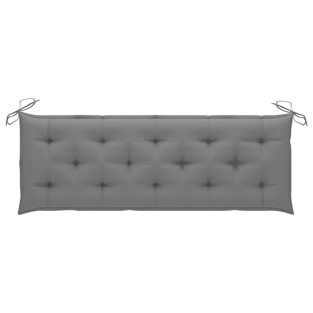 Banc de jardin empilable et coussin 159 cm Bois de teck massif Bancs de jardin vidaXL