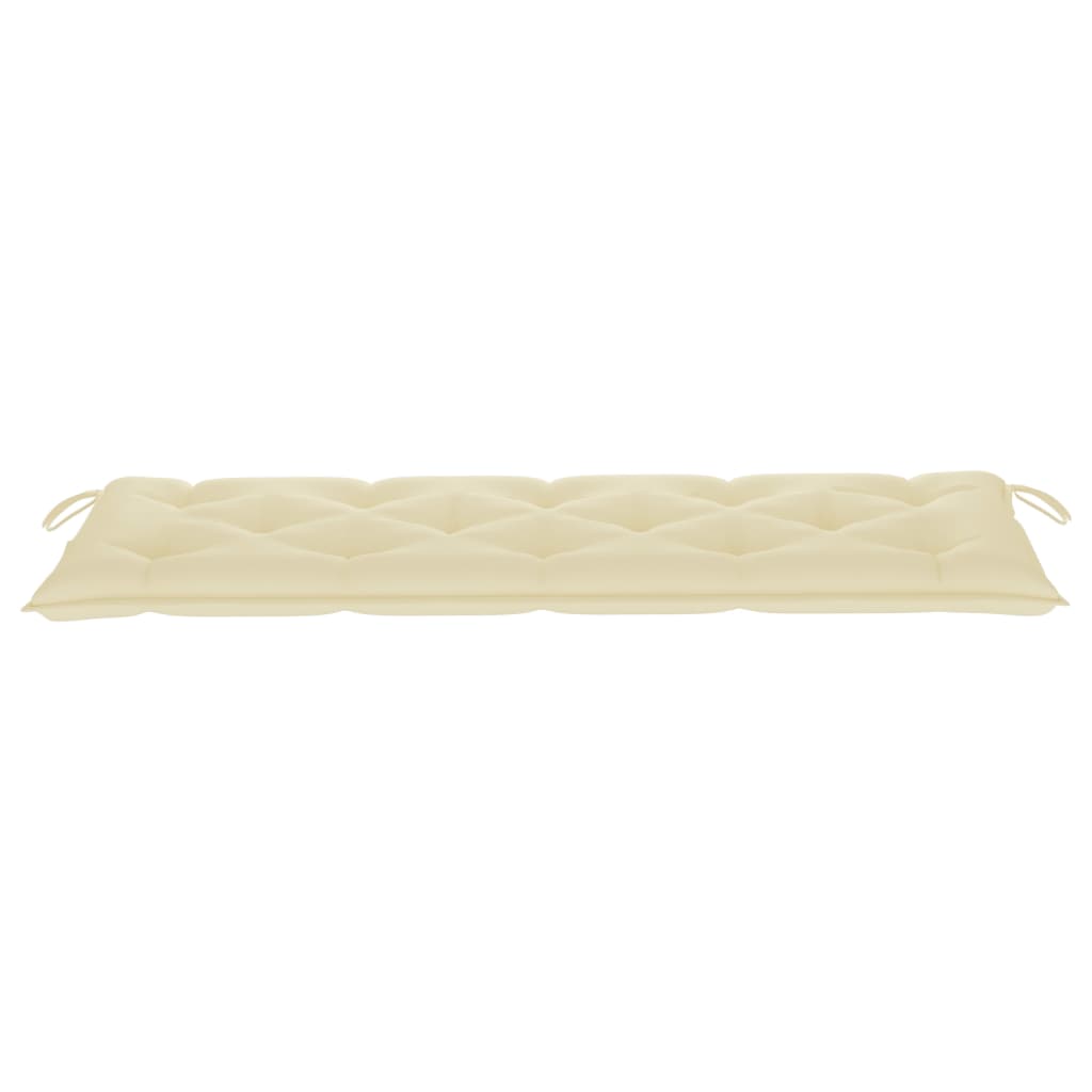 Banc de jardin empilable et coussin 159 cm Bois de teck massif Bancs de jardin vidaXL