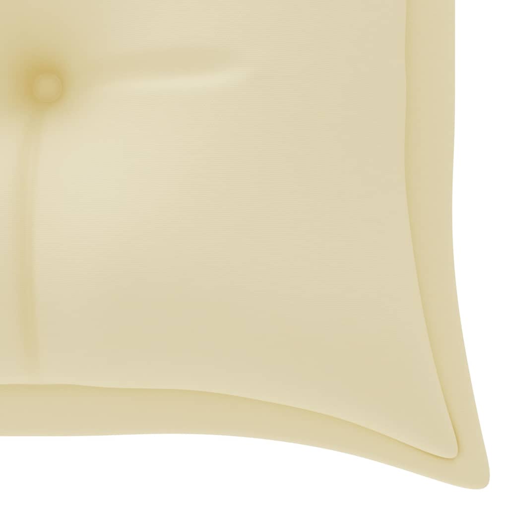 Banc de jardin empilable et coussin 159 cm Bois de teck massif Bancs de jardin vidaXL
