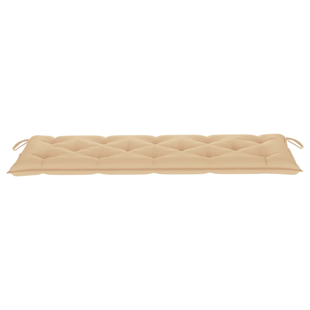 Banc de jardin empilable et coussin 159 cm Bois de teck massif Bancs de jardin vidaXL