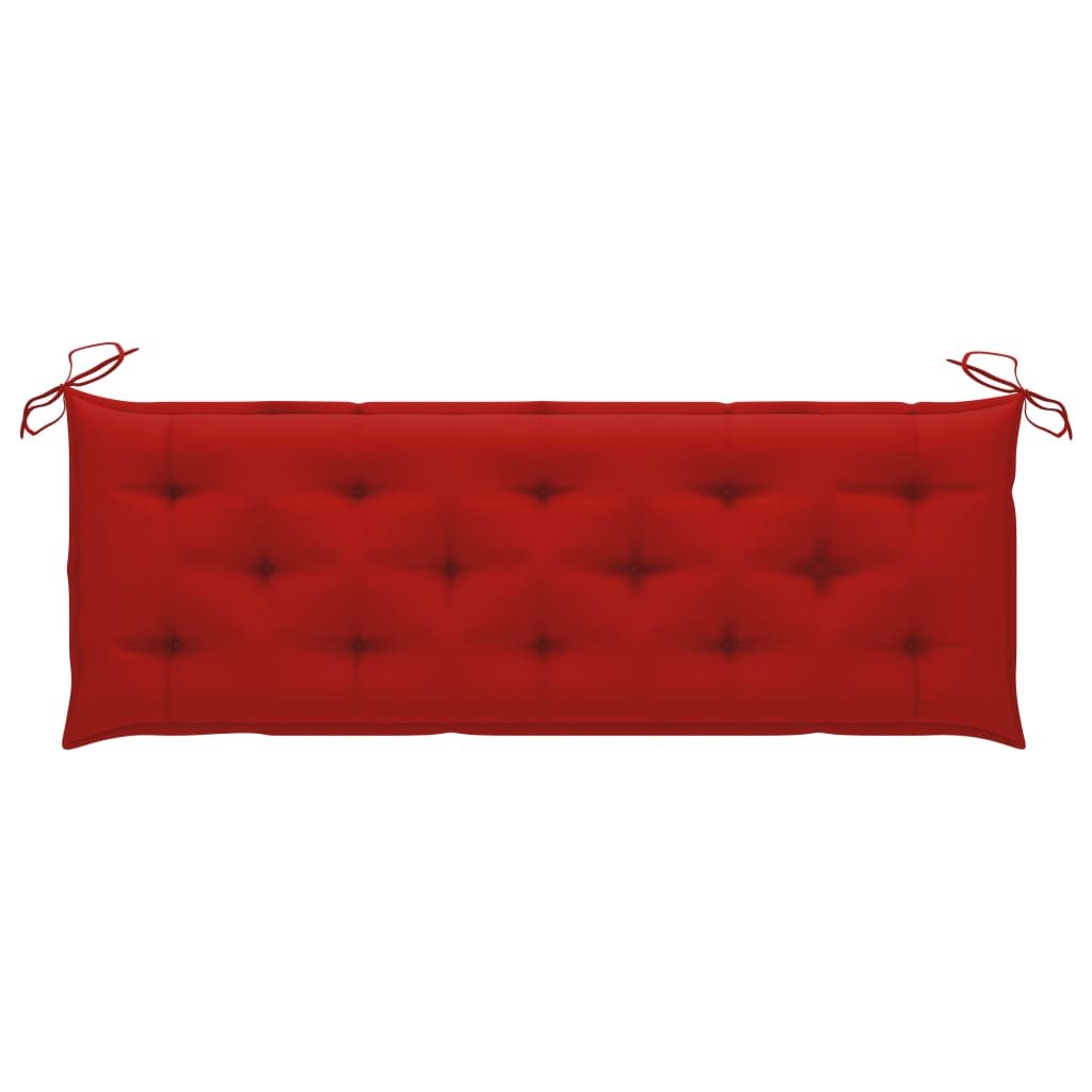 Banc de jardin empilable et coussin 159 cm Bois de teck massif Bancs de jardin vidaXL