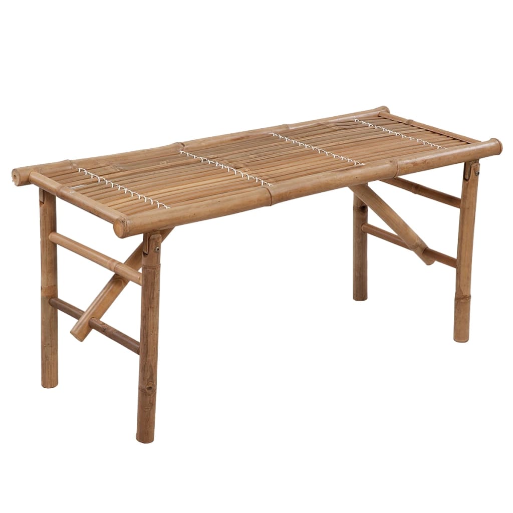 Banc de jardin pliable avec coussin 118 cm Bambou Bancs de jardin vidaXL