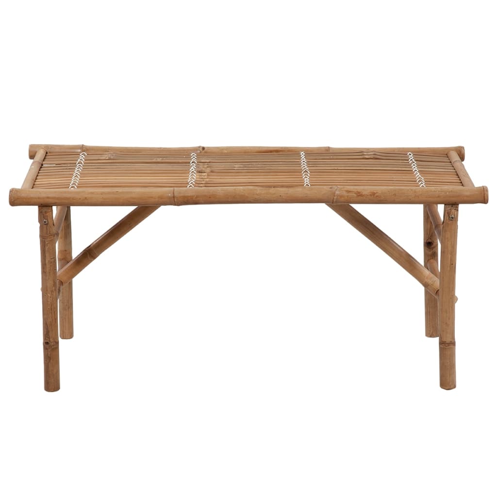 Banc de jardin pliable avec coussin 118 cm Bambou Bancs de jardin vidaXL