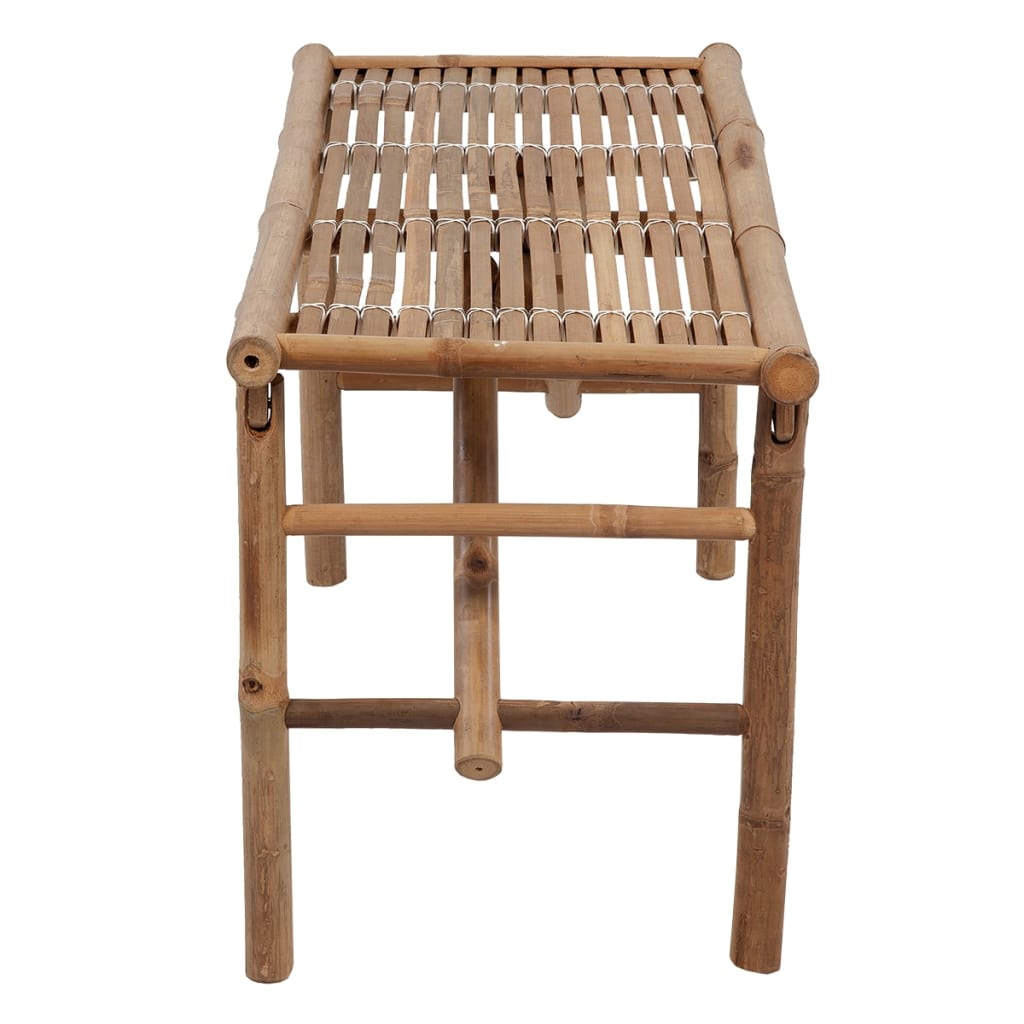 Banc de jardin pliable avec coussin 118 cm Bambou Bancs de jardin vidaXL