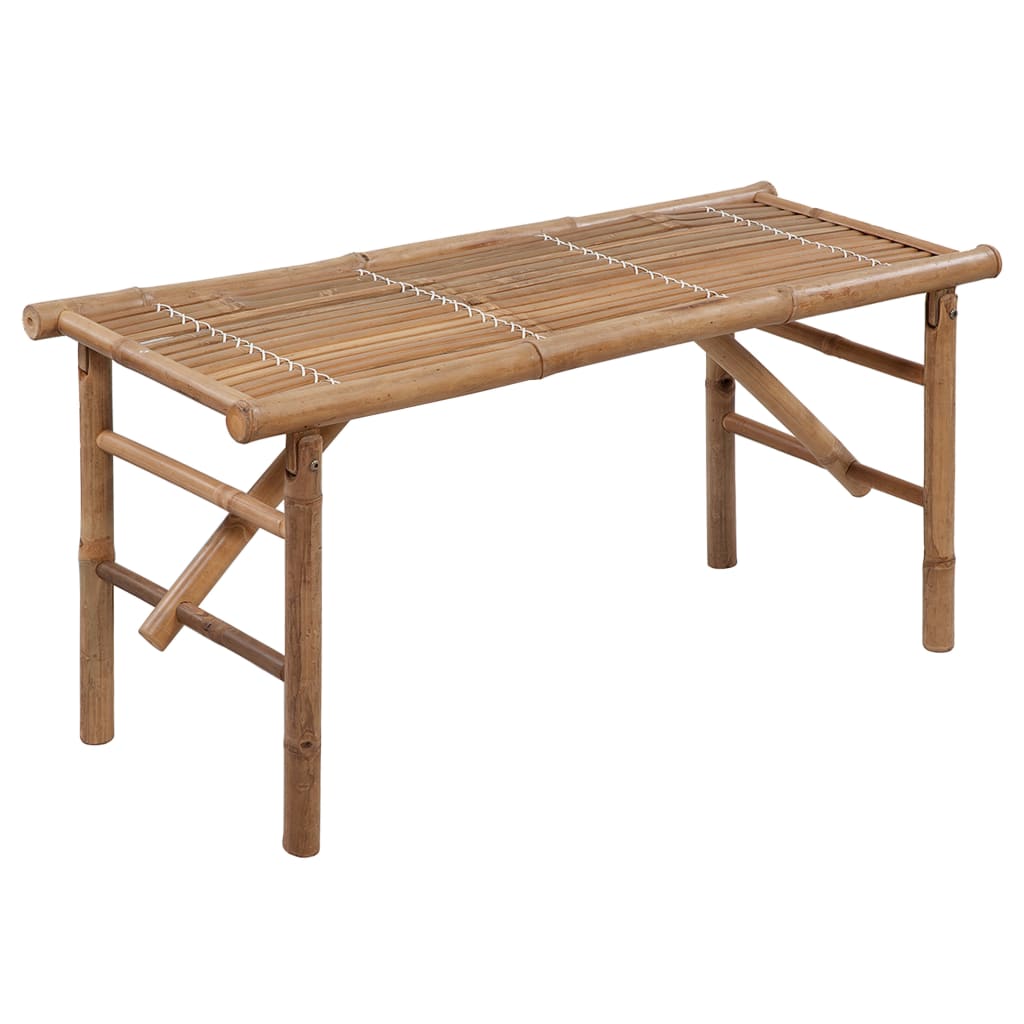 Banc de jardin pliable avec coussin 118 cm Bambou Bancs de jardin vidaXL