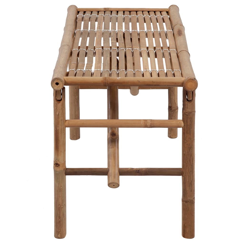 Banc de jardin pliable avec coussin 118 cm Bambou Bancs de jardin vidaXL